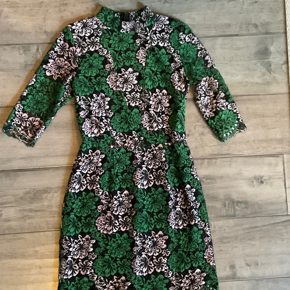 VILA Lace Appliqué Green and lilac dress Size 6 - Picture 4 of 10